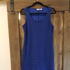 Lace Floor Length Fark Blue Dress
